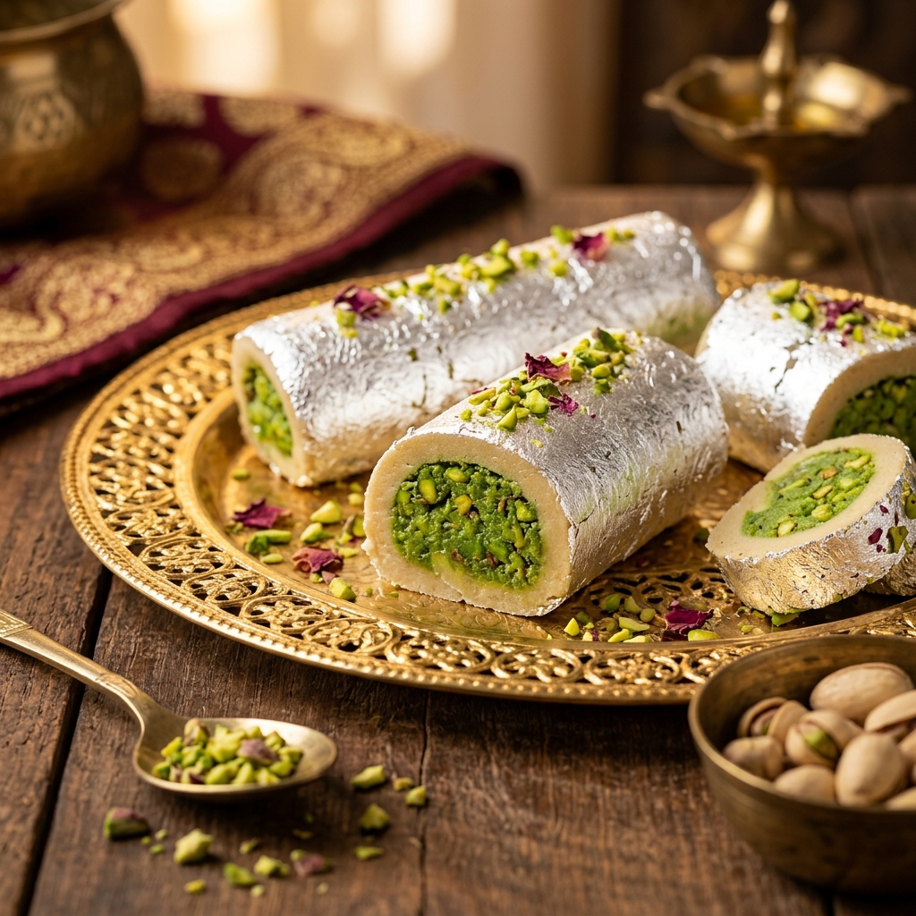Shahi Kaju Pista Roll