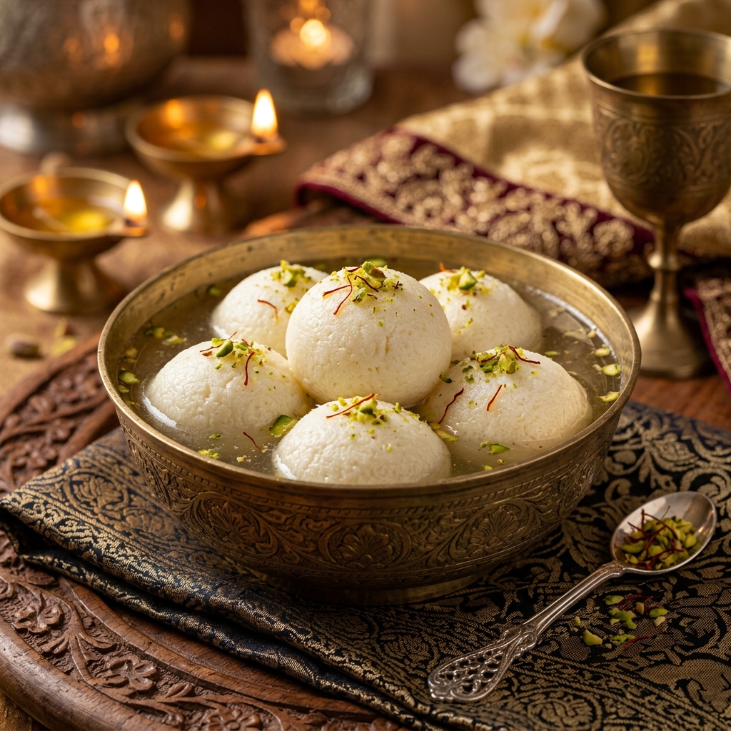 Bengali Saffron Rasgulla